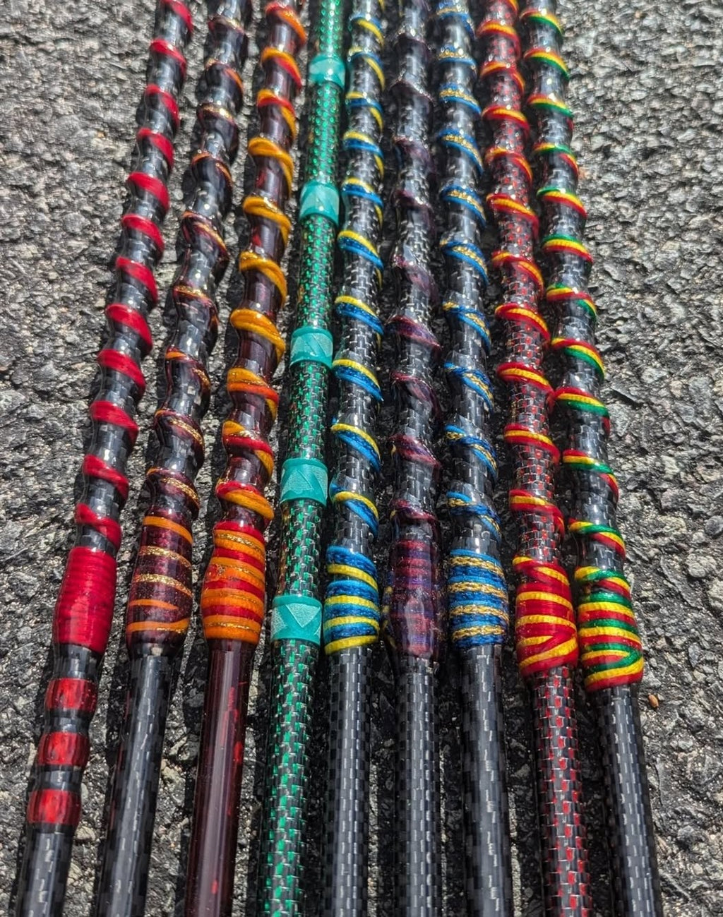 Handcrafted Carbon Fiber 3-Prong Spears