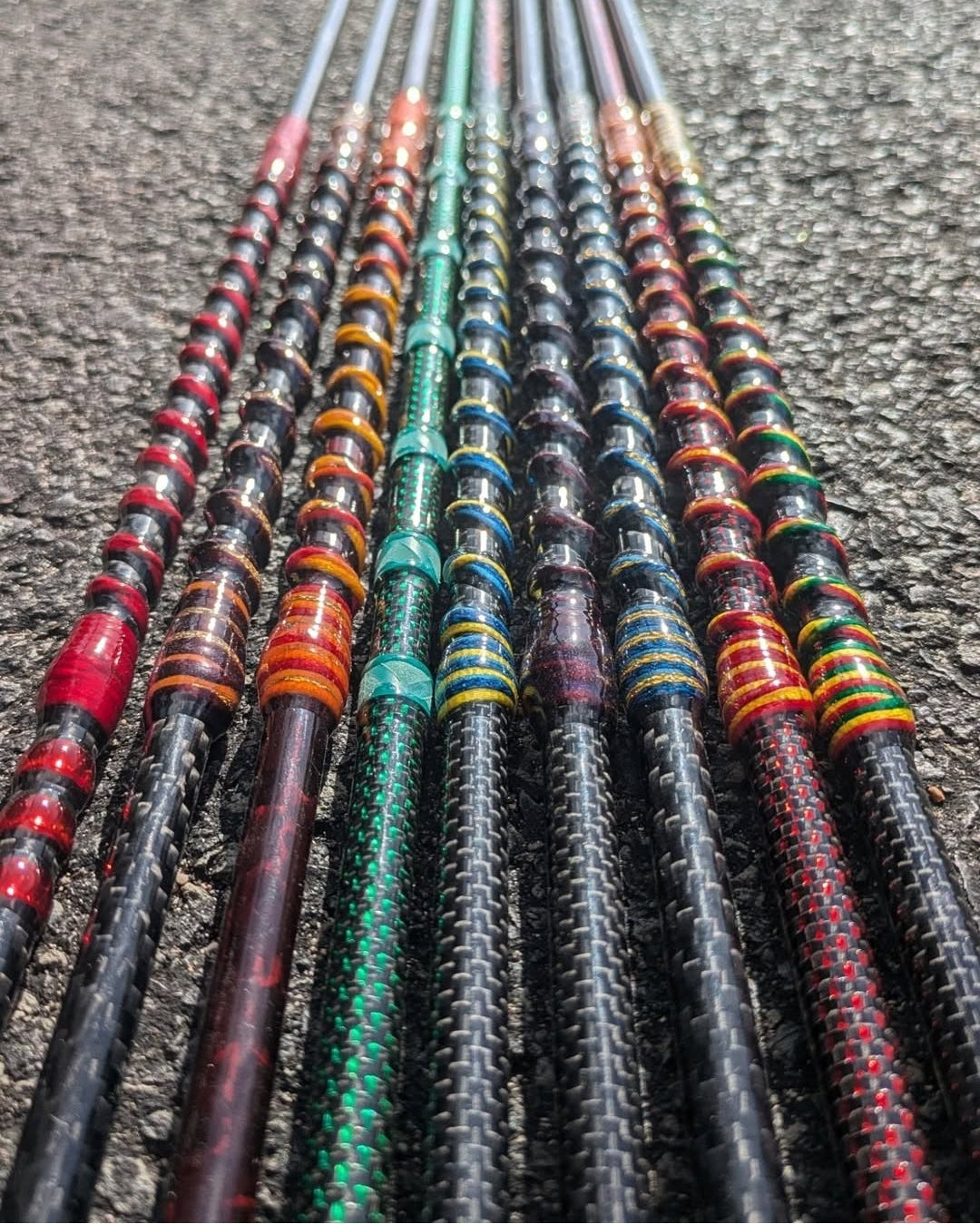 Handcrafted Carbon Fiber 3-Prong Spears