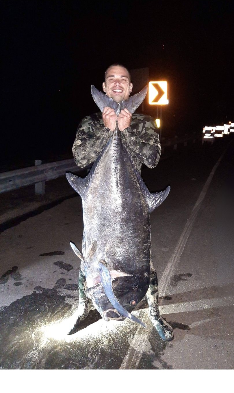 Kai Akahele spearfishing in Hawaiʻi